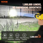 USB Super Bright Rechargeable Spotlight Flashlight 1000, 000LM Searchlight EasyOptionXY LLC