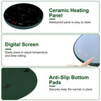 Desktop Electric Cup Warmer 8Hours Auto Off Overheating Protection Smart Timer Setting 2 Temperature Levels  Ceramic Heating Panel For Office Home EasyOptionXY LLC