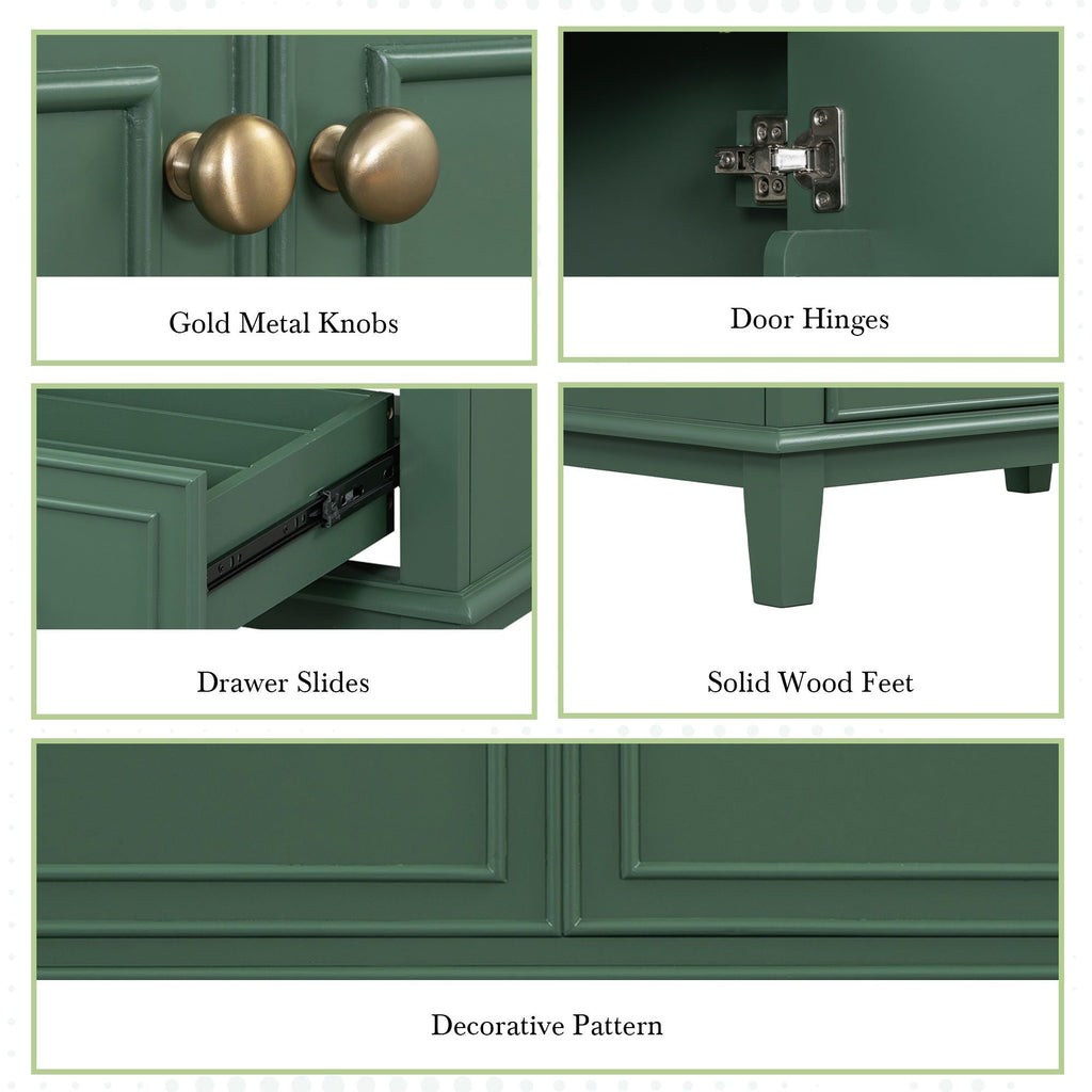 30\" Bathroom Vanity with Sink Combo, Multi-functional Bathroom Cabinet with Doors and Drawer, Solid Frame and MDF Board