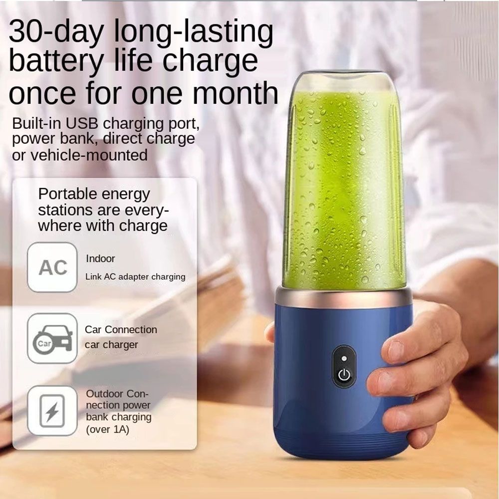 Portable Electric Juicer 400ml Lemon Orange Fruit Squeezer Multifunction Mixer Fruit Smoothie Blender Household Appliances EasyOptionXY LLC
