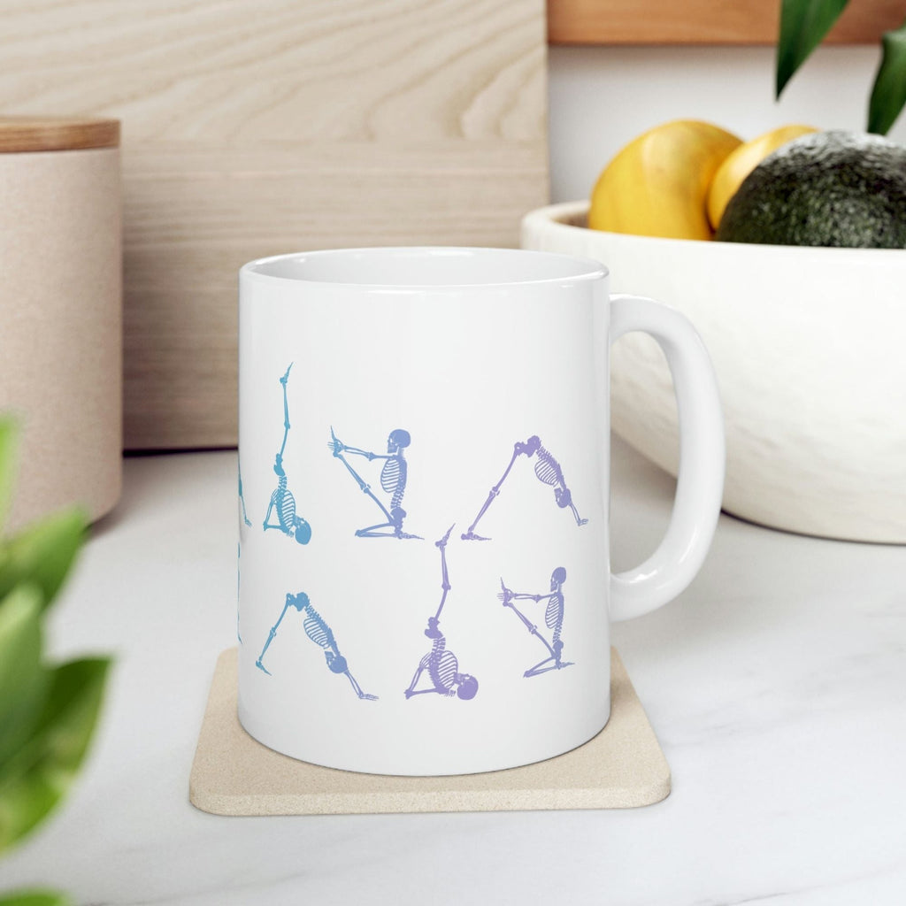 Skeleton in Yoga Poses Mug EasyOptionXY LLC