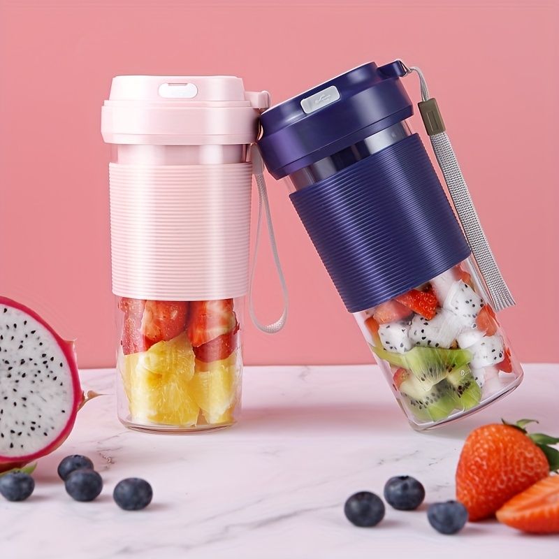 Portable Blender Usb Rechargeable Cordless Mini Personal Blender; Small Shakes Smoothie Fruit Juice Blender Cup For Home Outdoor Travel Office EasyOptionXY LLC