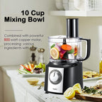 Multifunctional 600W 10Cup Classic Compact Food Processor Chef Machine Mixer Blender