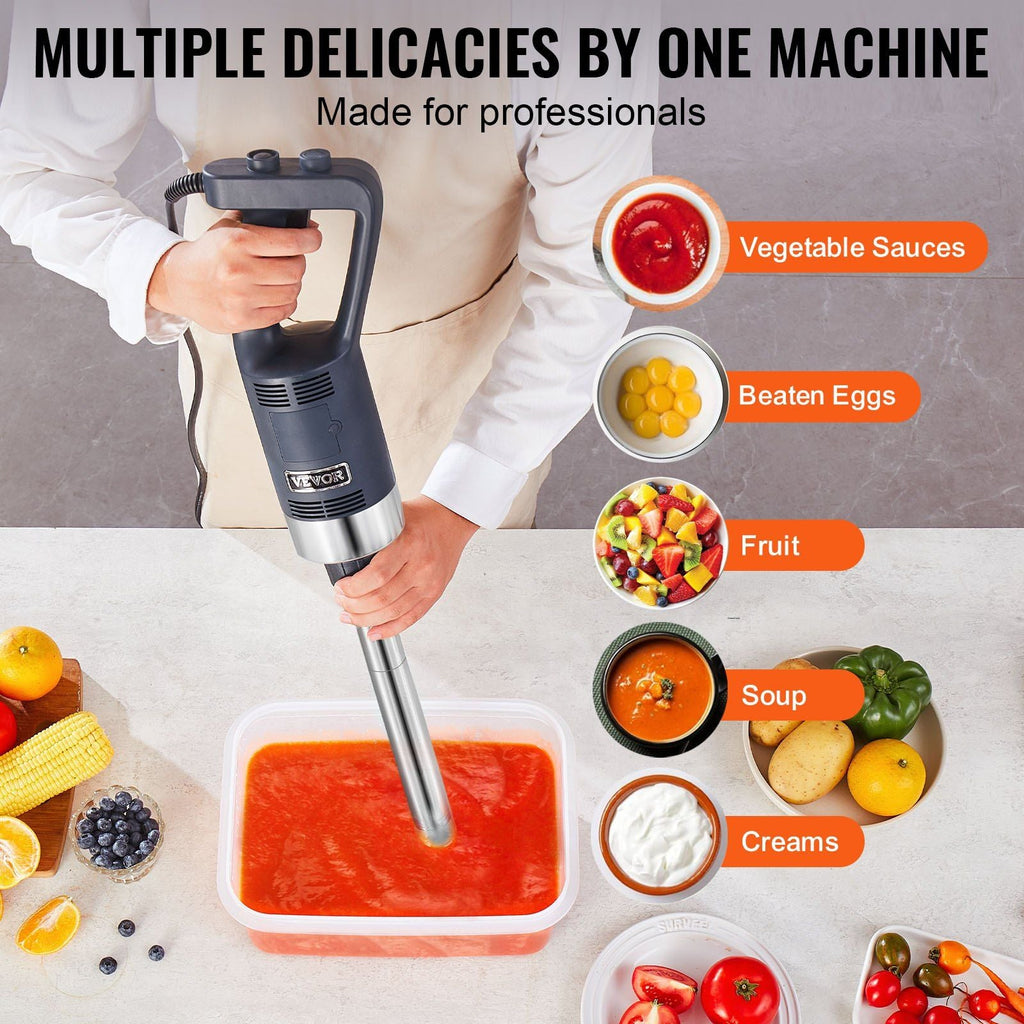 VEVOR Commercial Immersion Blender 500W Heavy Duty Hand Mixer for Soup Sauces EasyOptionXY LLC