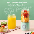 500ML Mini Portable Mixer Cup; Fruit Veggie Juicer; Portable Blender For Fresh Juice; Fresh Juice Blender; Blender Cup Electric; Personal Size Blender For Shakes; and Smoothies; USB Charging Blender EasyOptionXY LLC