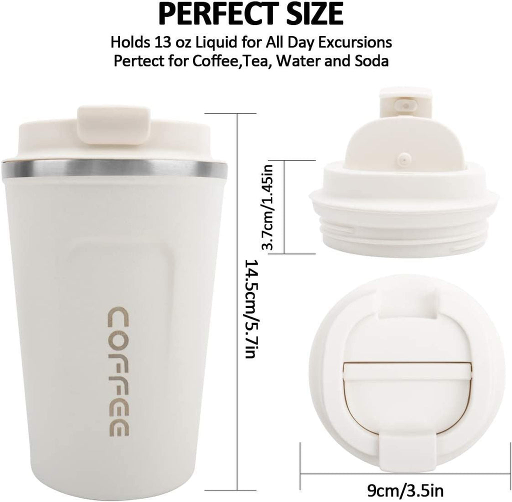 12 oz Stainless Steel Vacuum Insulated Tumbler - Coffee Travel Mug Spill Proof with Lid - T hermos Cup for Keep Hot/Ice Coffee; Tea and Beer EasyOptionXY LLC