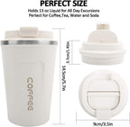 12 oz Stainless Steel Vacuum Insulated Tumbler - Coffee Travel Mug Spill Proof with Lid - T hermos Cup for Keep Hot/Ice Coffee; Tea and Beer EasyOptionXY LLC