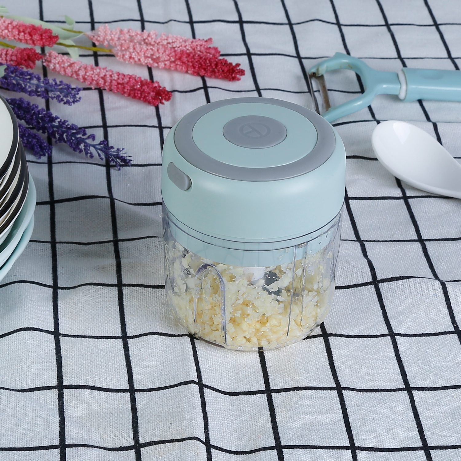 Mini Electric Garlic Chopper 8.45OZ Cordless Garlic Mincer Food Chopper EasyOptionXY LLC