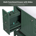 36\" Bathroom Vanity with Sink Combo, One Cabinet and Three Drawers, Solid Wood and MDF Board