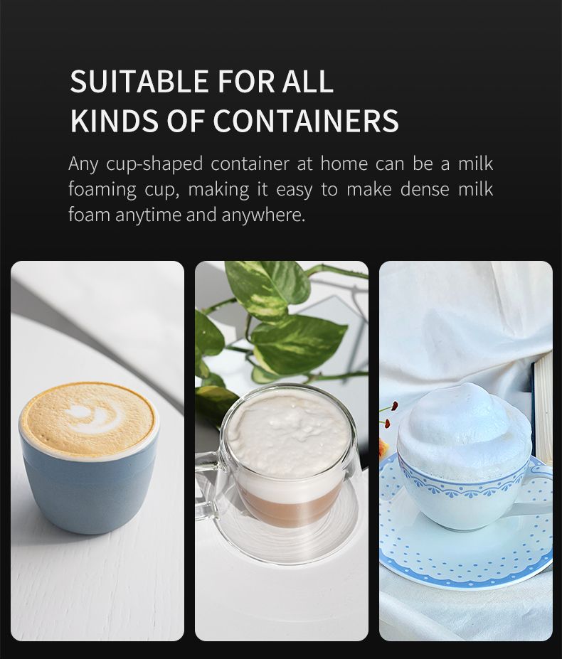 Electric Milk Frother Home Kitchen, Appliances, Handheld Egg Beater Household Supplies, Summer Cordless Coffee Bean Blender for Smoothies, Latte, Matcha, Eggs & More, Kitchen Accessories EasyOptionXY LLC