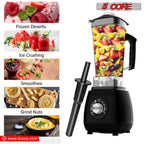 5 Core 2L Professional Countertop Blender For Kitchen 68 Oz 2000W High Speed BPA Free 6 Titanium Blade Smoothie Blender Electric For Soup Shake Juice Multi-Speed Manual JB 2000 M EasyOptionXY LLC