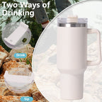 40oz large capacity tumbler, With Handle And Straw Lid, Insulated Reusable Stainless Steel Water Bottles Travel Mug Coffee Cup car cup water cup For Men Women Outdoor Camping Driving,  gift