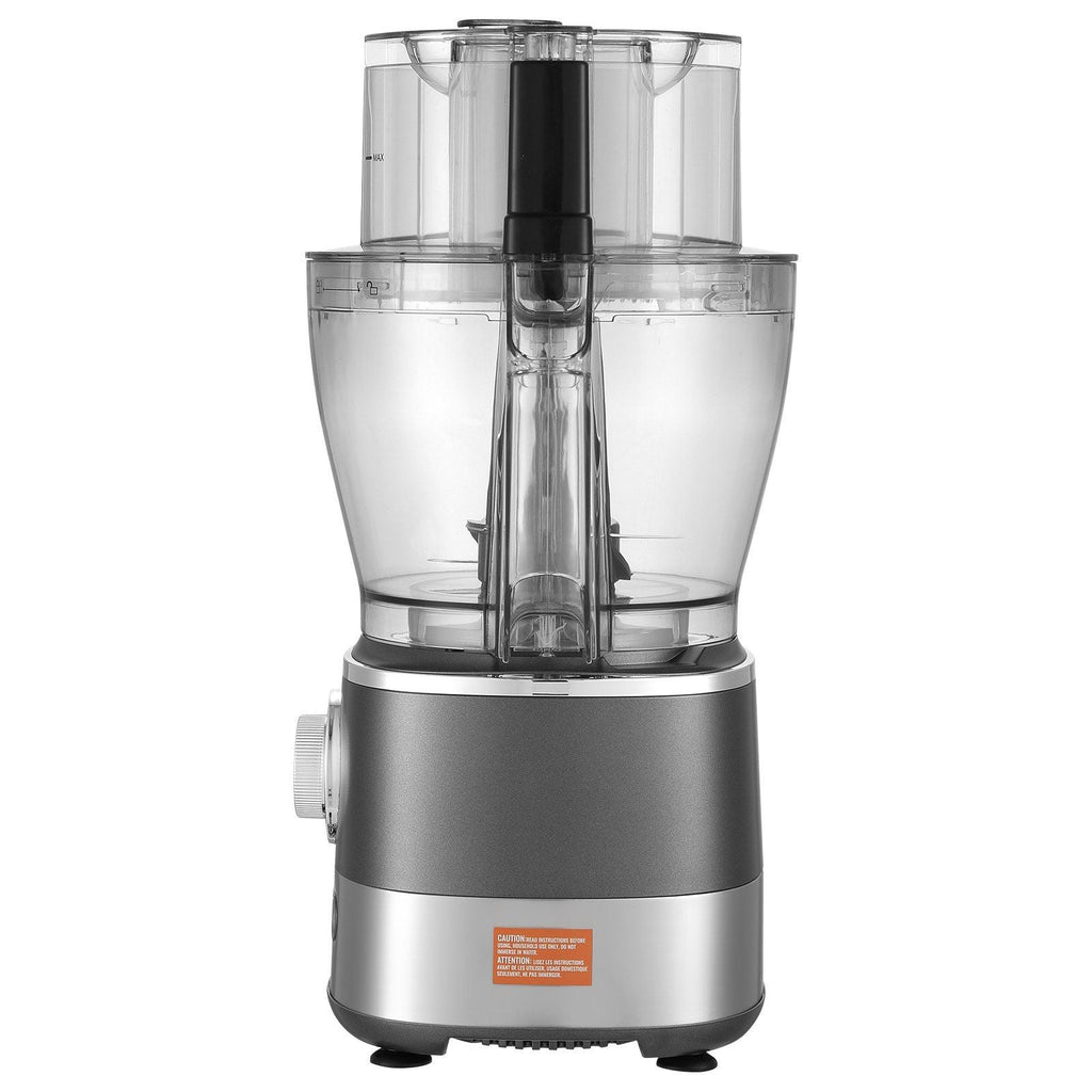 VEVOR Food Processor, 14-Cup Vegetable Chopper for Chopping, Mixing, Slicing, Puree, and Kneading Dough, 650 Watt Stainless Steel Blade Professional Electric Food Chopper, Easy Assembly & Clean, Gray EasyOptionXY LLC