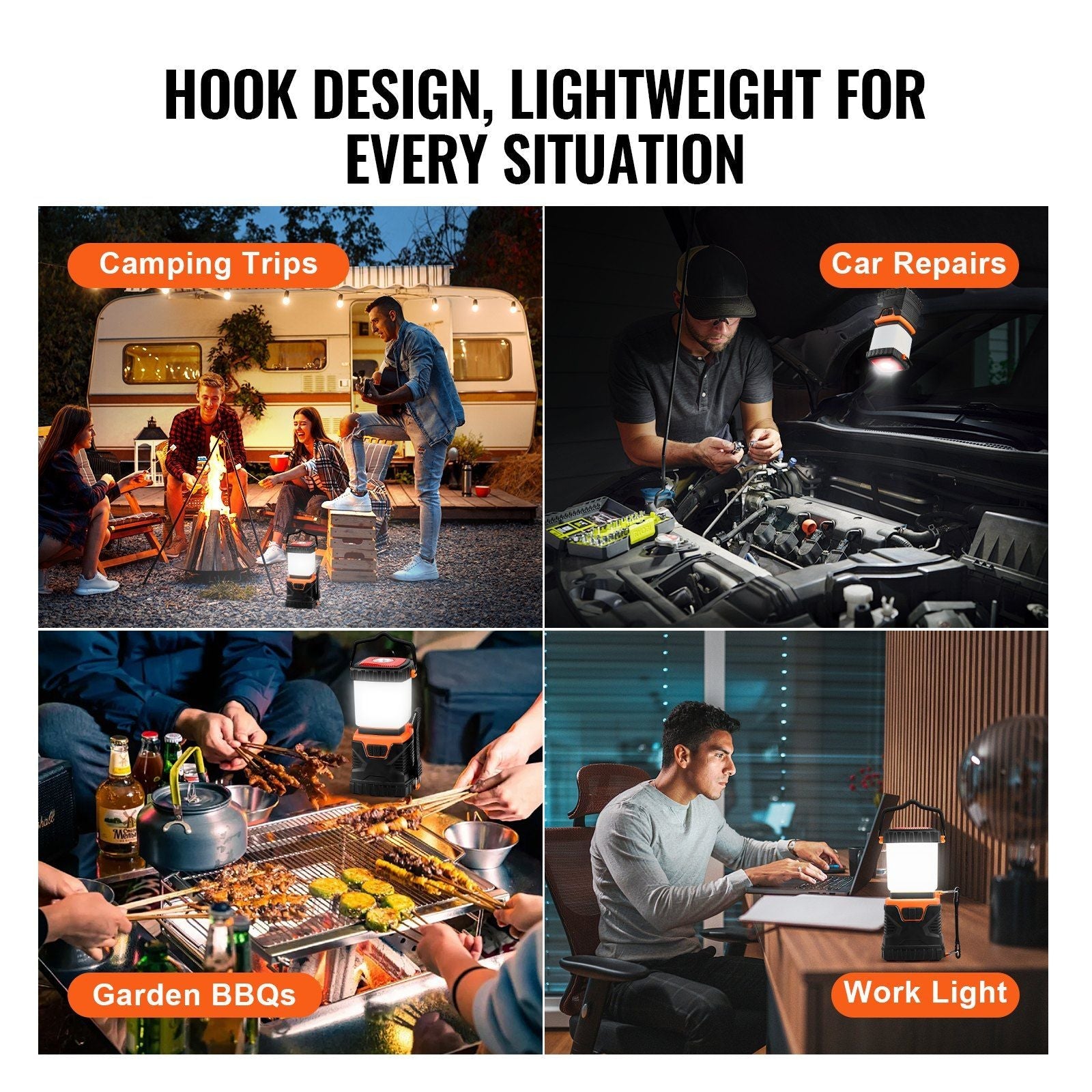LED Camping Lantern Rechargeable Portable 1000LM for Outdoor Adventure EasyOptionXY LLC