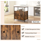 2-Door Buffet Cabinet with Shelves and Cable Management Holes