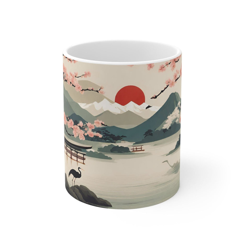 Vintage Japanese Cherry Blossom Art Mug EasyOptionXY LLC
