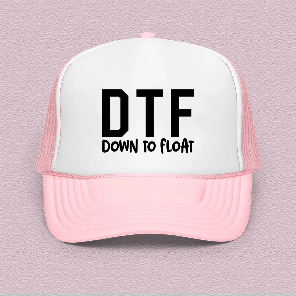 DTF Down To Float Trucker Hat Peachy Sunday