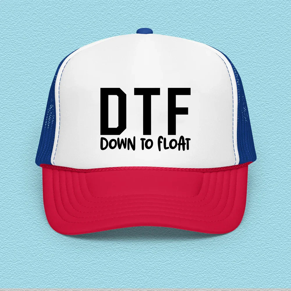 DTF Down To Float Trucker Hat Peachy Sunday