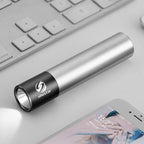 Dual Power LED Flashlight With Pure Beam Slide Focus Waterproof Rechargeable LED USB Telescopic Zoom Portable Flashlight For Night Lighting Night Riding Camping High-Powered Flash Lights Stevvex