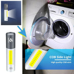 Dual Power LED Flashlight With Pure Beam Slide Focus Waterproof Rechargeable LED USB Telescopic Zoom Portable Flashlight For Night Lighting Night Riding Camping High-Powered Flash Lights Stevvex