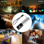 Dual Power LED Flashlight With Pure Beam Slide Focus Waterproof Rechargeable LED USB Telescopic Zoom Portable Flashlight For Night Lighting Night Riding Camping High-Powered Flash Lights Stevvex