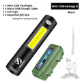 Dual Power LED Flashlight With Pure Beam Slide Focus Waterproof Rechargeable LED USB Telescopic Zoom Portable Flashlight For Night Lighting Night Riding Camping High-Powered Flash Lights Stevvex