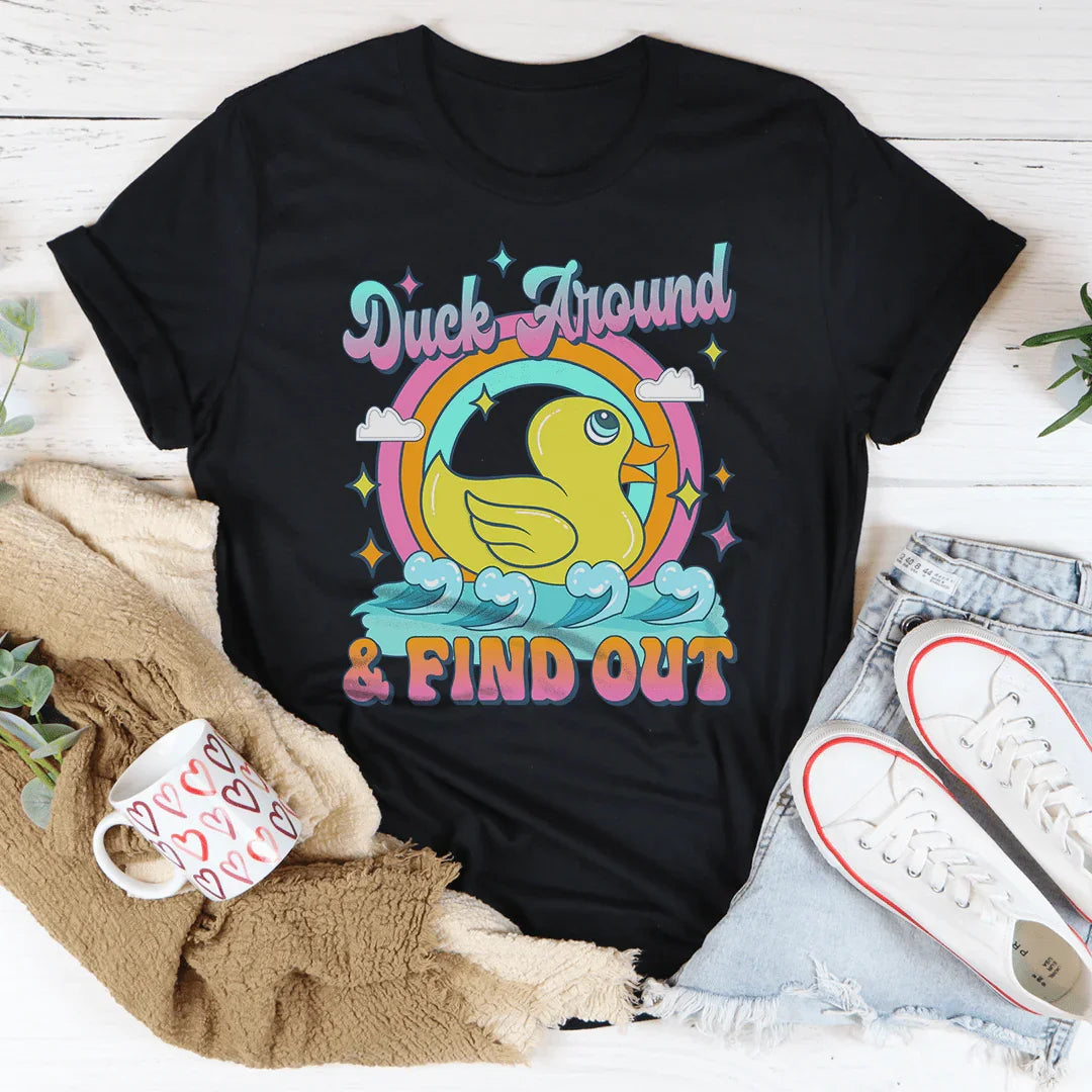 Duck Around & Find Out Tee Peachy Sunday