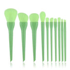 Durable 10pcs Natural Hair Colorful Makeup Brushes Professional Foundation Powder Blush Eyeshadow Eyebrow Blending Brush Set Stevvex