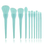 Durable 10pcs Natural Hair Colorful Makeup Brushes Professional Foundation Powder Blush Eyeshadow Eyebrow Blending Brush Set Stevvex