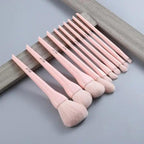 Durable 10pcs Natural Hair Colorful Makeup Brushes Professional Foundation Powder Blush Eyeshadow Eyebrow Blending Brush Set Stevvex