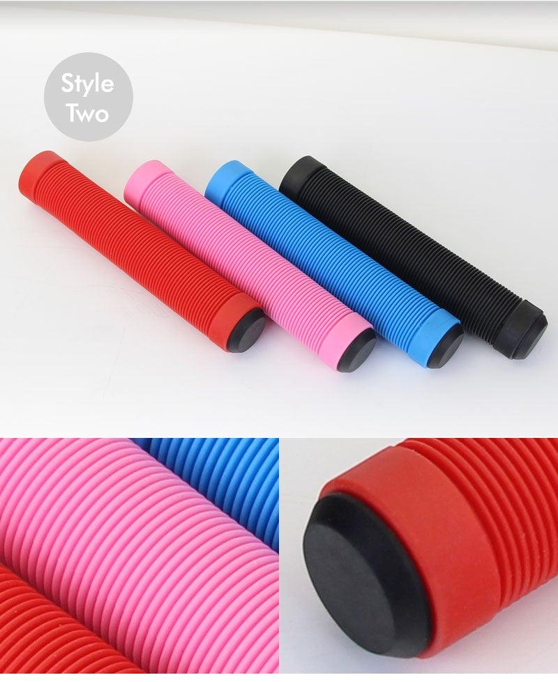 Durable Anti Slip Scooter Grips Soft Bike Handlebar Grips Anti-Slip Bicycle Grips Freestyle Cycling Grips Race Mountain Bike Handlebar Grips Single Lock-On Ring Collar Bicycle Handle Bar Stevvex
