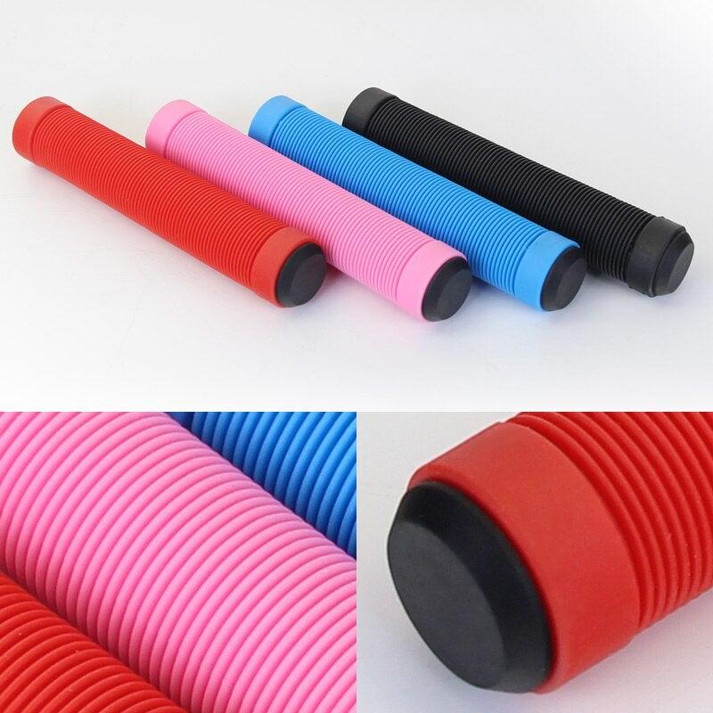 Durable Anti Slip Scooter Grips Soft Bike Handlebar Grips Anti-Slip Bicycle Grips Freestyle Cycling Grips Race Mountain Bike Handlebar Grips Single Lock-On Ring Collar Bicycle Handle Bar Stevvex