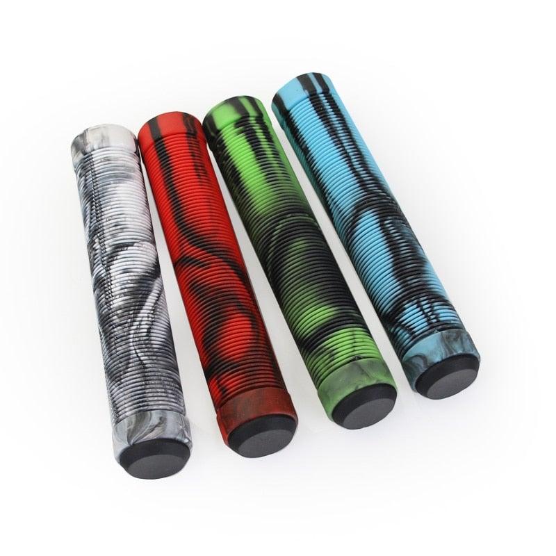 Durable Anti Slip Scooter Grips Soft Bike Handlebar Grips Anti-Slip Bicycle Grips Freestyle Cycling Grips Race Mountain Bike Handlebar Grips Single Lock-On Ring Collar Bicycle Handle Bar Stevvex