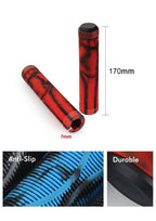 Durable Anti Slip Scooter Grips Soft Bike Handlebar Grips Anti-Slip Bicycle Grips Freestyle Cycling Grips Race Mountain Bike Handlebar Grips Single Lock-On Ring Collar Bicycle Handle Bar Stevvex