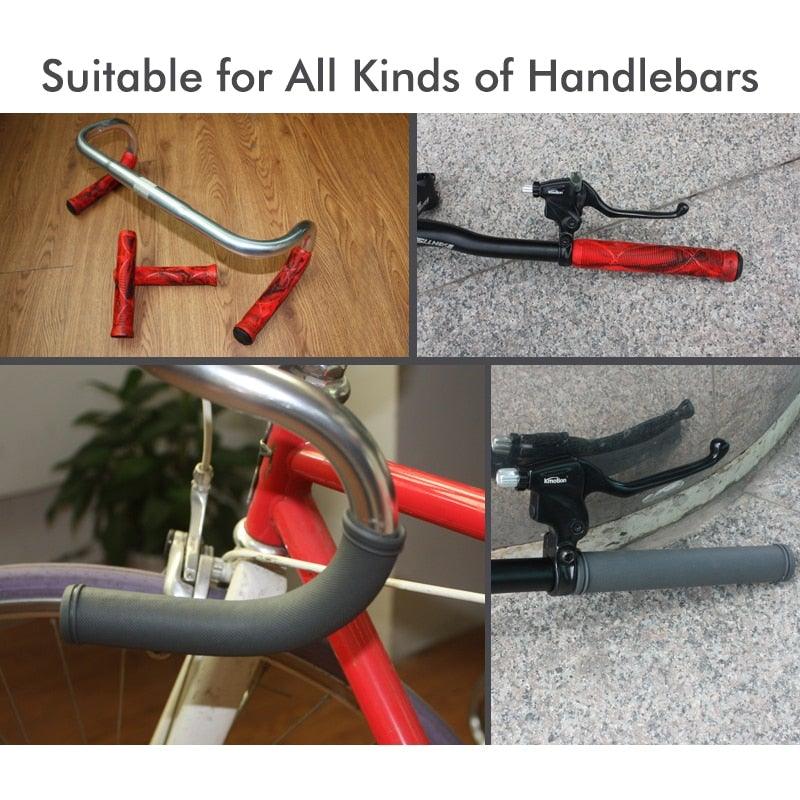 Durable Anti Slip Scooter Grips Soft Bike Handlebar Grips Anti-Slip Bicycle Grips Freestyle Cycling Grips Race Mountain Bike Handlebar Grips Single Lock-On Ring Collar Bicycle Handle Bar Stevvex