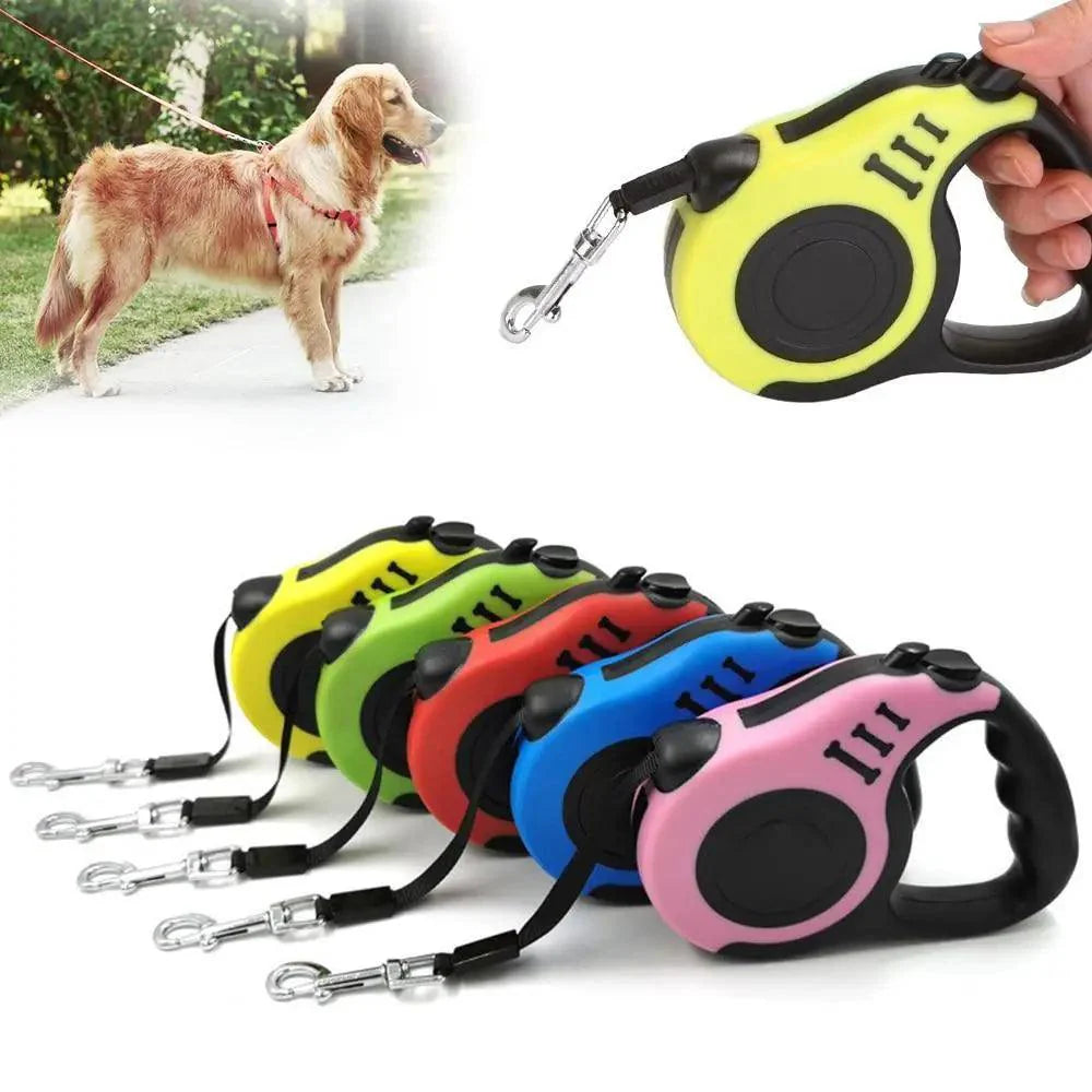 Durable Automatic Retractable Dog No Tangle Comfortable Grip Pet Leash Walking Running Cute Easy Control Leashes Pet Products Stevvex