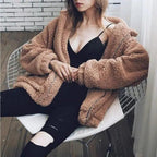 Durable Autumn Winter Faux Fur Coat For Women Casual Warm Soft Zipper Fur Jacket Plush Overcoat Pocket Plus Size Teddy Coat For Female Stevvex