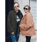 Durable Autumn Winter Faux Fur Coat For Women Casual Warm Soft Zipper Fur Jacket Plush Overcoat Pocket Plus Size Teddy Coat For Female Stevvex