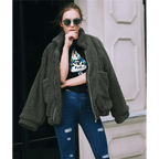 Durable Autumn Winter Faux Fur Coat For Women Casual Warm Soft Zipper Fur Jacket Plush Overcoat Pocket Plus Size Teddy Coat For Female Stevvex