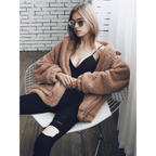 Durable Autumn Winter Faux Fur Coat For Women Casual Warm Soft Zipper Fur Jacket Plush Overcoat Pocket Plus Size Teddy Coat For Female Stevvex