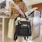 Durable Backpacks for School Teenagers Girls Designer Patchwork Bagpack With Cute Ring Bag For Travel, Laptop, Backpack Women Notebook Stevvex