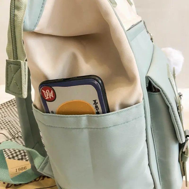 Durable Backpacks for School Teenagers Girls Designer Patchwork Bagpack With Cute Ring Bag For Travel, Laptop, Backpack Women Notebook Stevvex