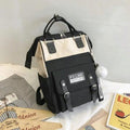Durable Backpacks for School Teenagers Girls Designer Patchwork Bagpack With Cute Ring Bag For Travel, Laptop, Backpack Women Notebook Stevvex