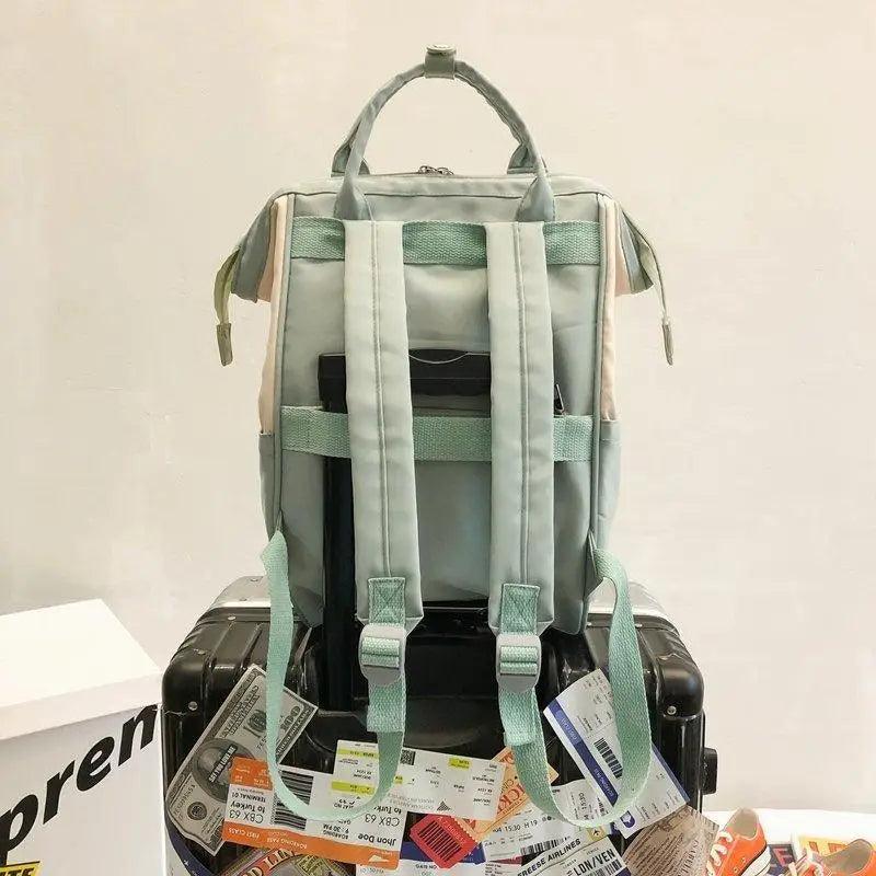 Durable Backpacks for School Teenagers Girls Designer Patchwork Bagpack With Cute Ring Bag For Travel, Laptop, Backpack Women Notebook Stevvex
