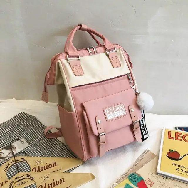 Durable Backpacks for School Teenagers Girls Designer Patchwork Bagpack With Cute Ring Bag For Travel, Laptop, Backpack Women Notebook Stevvex