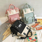 Durable Backpacks for School Teenagers Girls Designer Patchwork Bagpack With Cute Ring Bag For Travel, Laptop, Backpack Women Notebook Stevvex