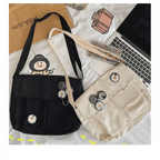Durable Canvas Diagonal Cross Bag Youth Fashion And Casual Version Ladies Large Capacity Shoulder Bag For Women And Girls Stevvex