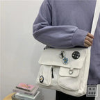 Durable Canvas Diagonal Cross Bag Youth Fashion And Casual Version Ladies Large Capacity Shoulder Bag For Women And Girls Stevvex