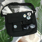 Durable Canvas Diagonal Cross Bag Youth Fashion And Casual Version Ladies Large Capacity Shoulder Bag For Women And Girls Stevvex