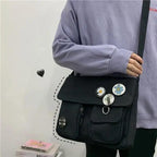 Durable Canvas Diagonal Cross Bag Youth Fashion And Casual Version Ladies Large Capacity Shoulder Bag For Women And Girls Stevvex